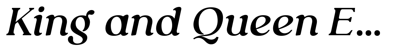 King and Queen Extra Bold Italic